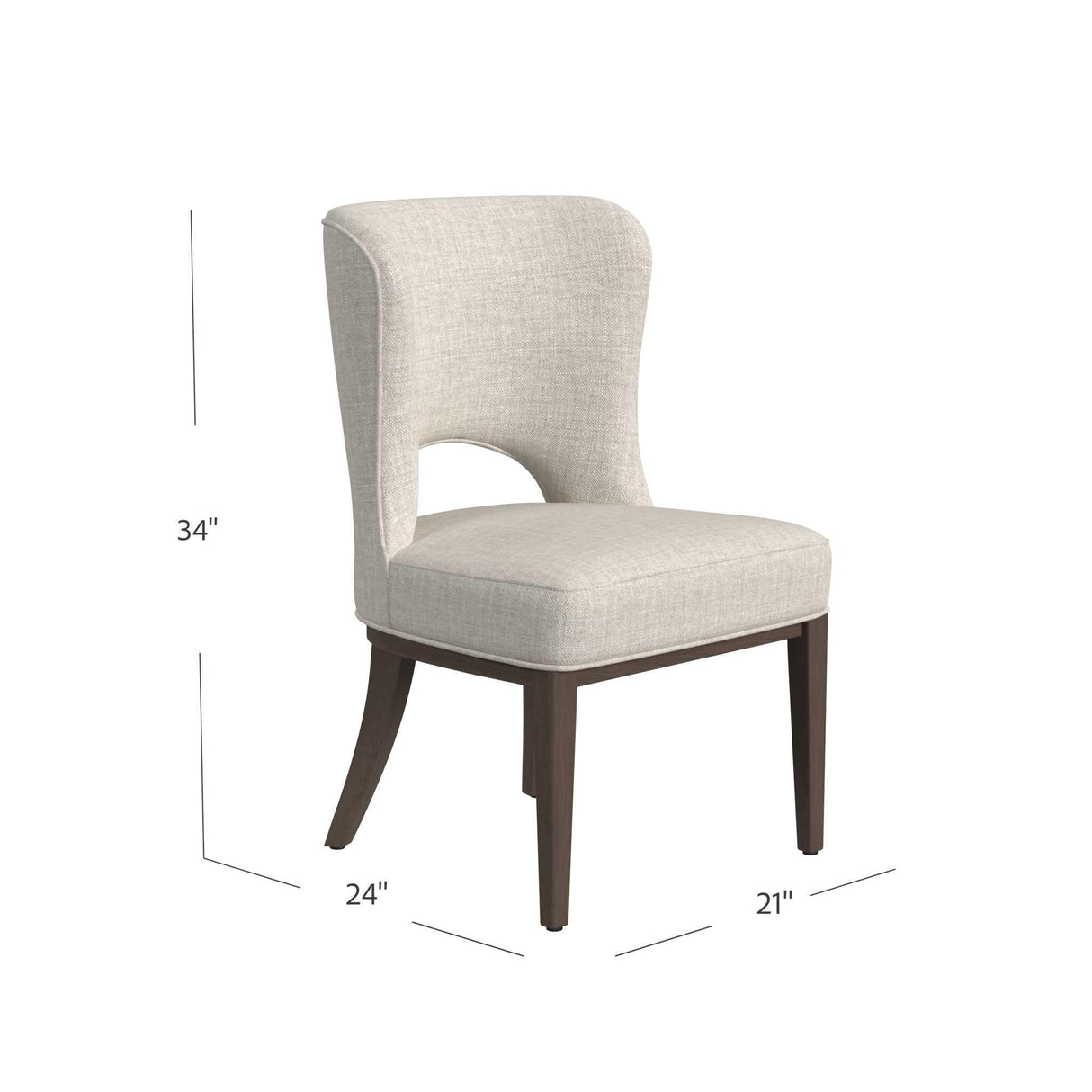 Bassett Clarkson's Sand / Chestnut Brown Trevino Dining Chair Set of 2