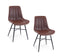 Bassett Brown seat & black frame Dylan Side Chair Set of 2