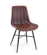 Bassett Brown seat & black frame Dylan Side Chair Set of 2