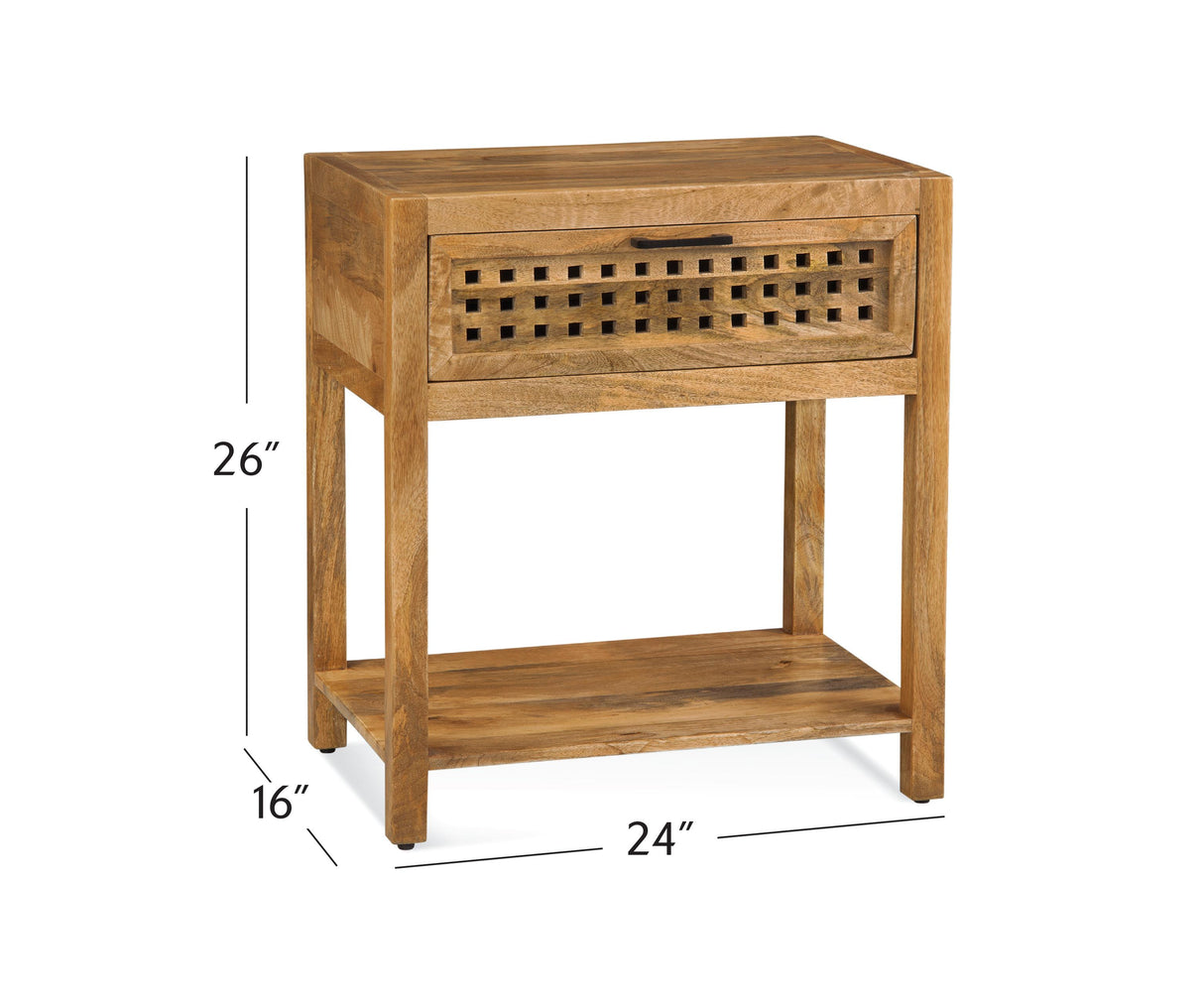 Bassett Natural Pentak Chairside End Table