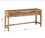 Bassett Natural Pentak Console Table
