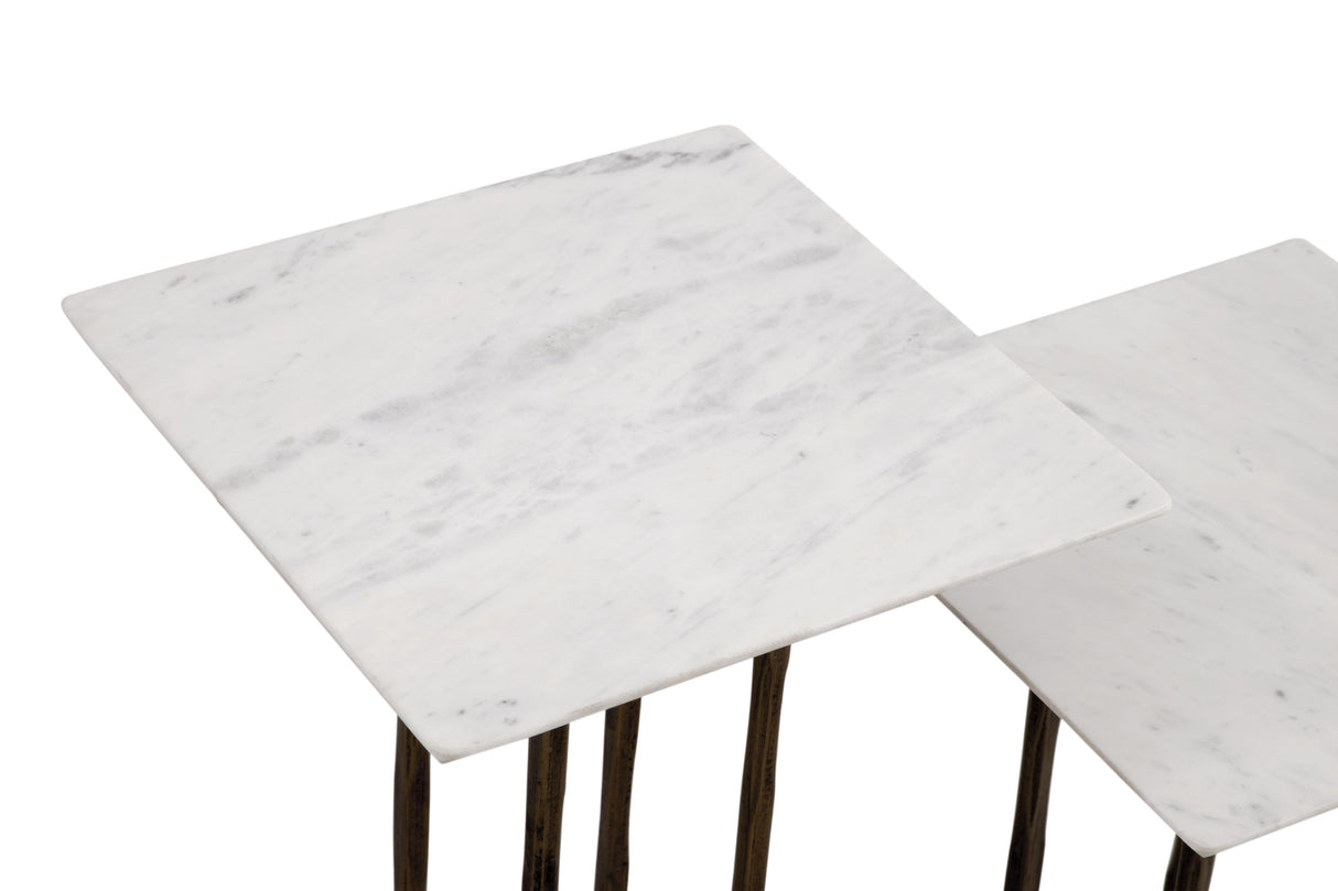 Bassett White Xavier Accent Table 2 Piece Set