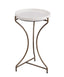 Bassett Antique Brass and White Marble McGowan Accent Table