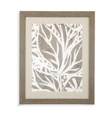 Bassett Rustic Gray Frame Mudcloth Foliage II Framed Print