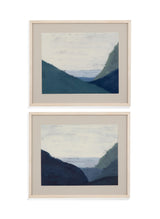 Bassett Distressed White Frame Muted Coast Framed Print Set of 2