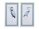Bassett White Heron Framed Print Set of 2