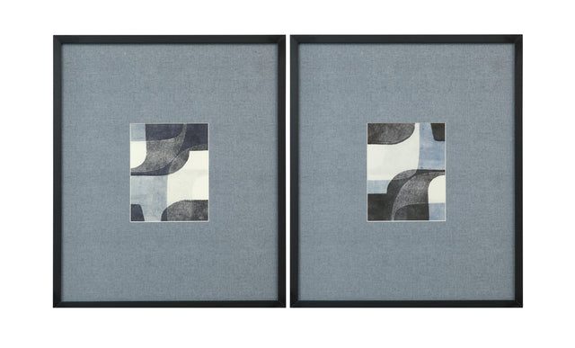 Bassett Matte Black Frame Urban Bound Framed Print Set of 2