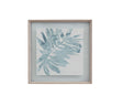 Bassett Weathered White Frame Burlap Ocean Palm I Framed Print