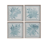 Bassett Weathered White Frame Burlap Ocean Palm II Framed Print