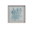 Bassett Weathered White Frame Burlap Ocean Palm III Framed Print