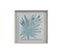 Bassett Weathered White Frame Burlap Ocean Palm III Framed Print