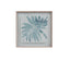 Bassett Weathered White Frame Burlap Ocean Palm IX Framed Print
