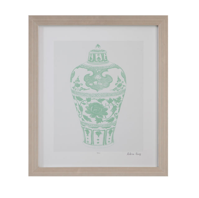 Bassett Green Mint Vases I Framed Print