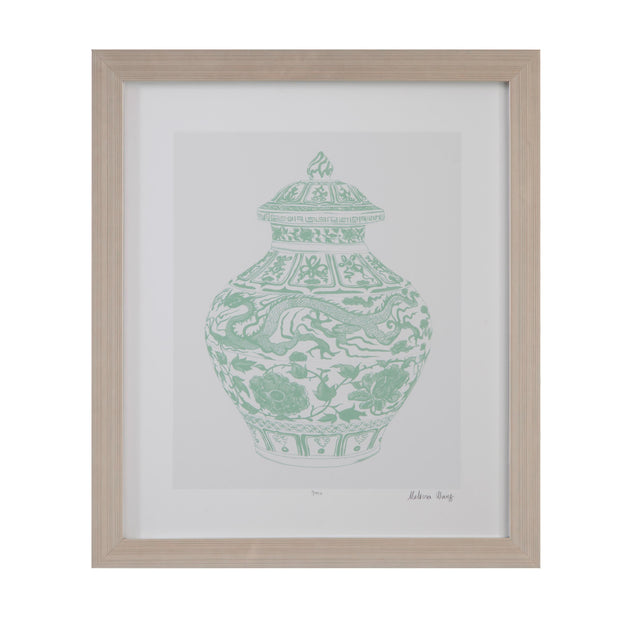 Bassett Green Mint Vases II Framed Print