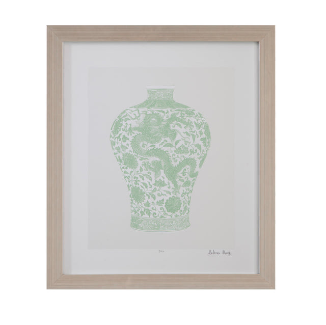 Bassett Green Mint Vases IV Framed Print
