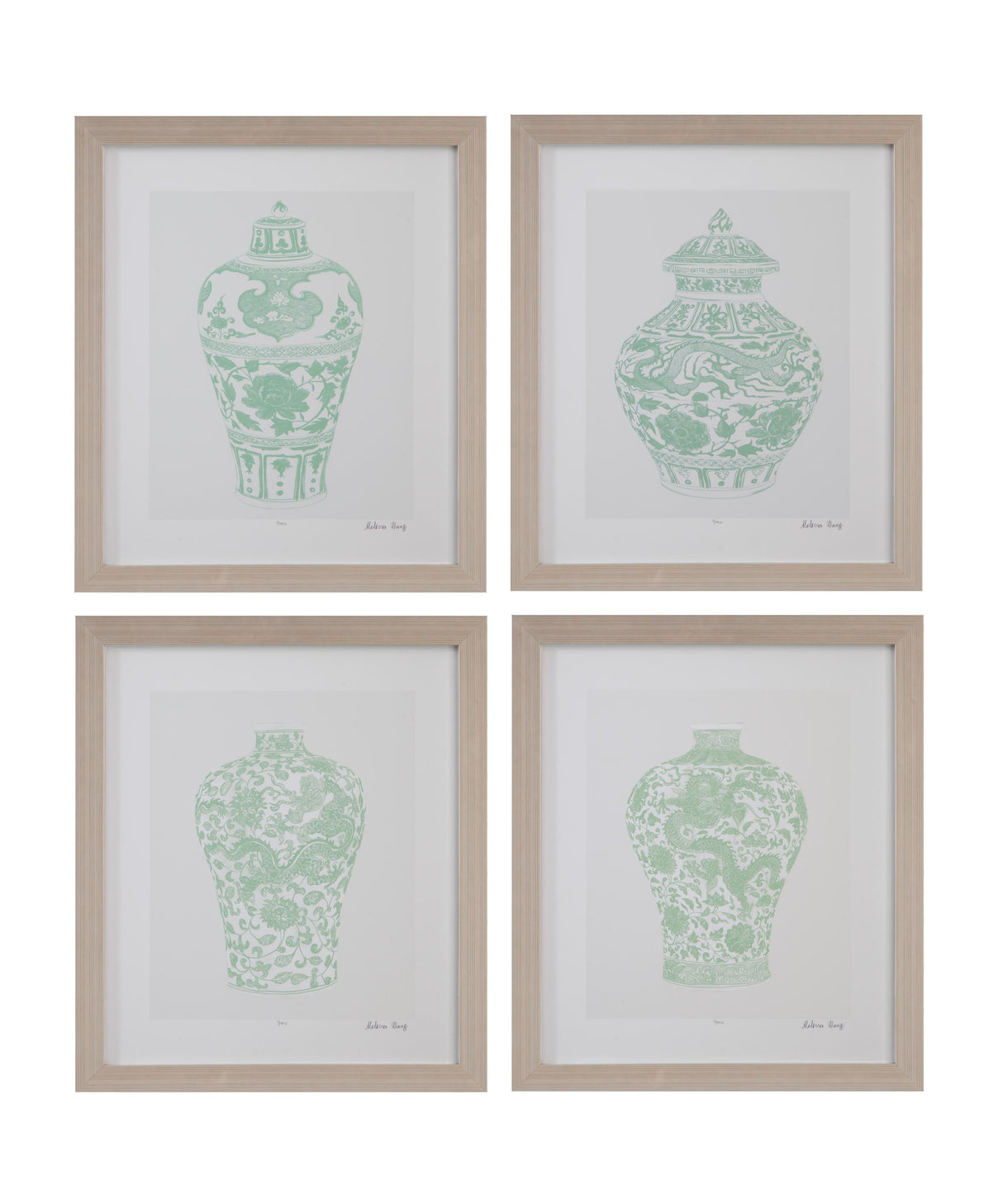 Bassett Green Mint Vases IV Framed Print