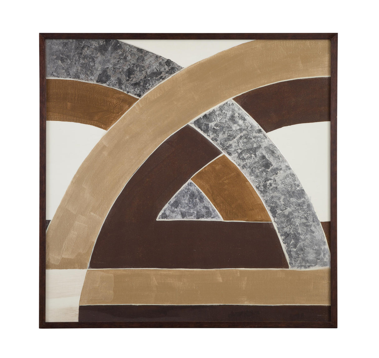Bassett Brown Neutral Geometry I Framed Print