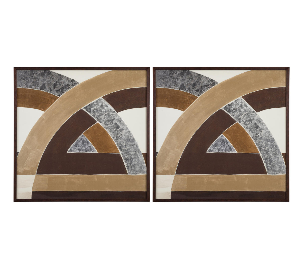 Bassett Brown Neutral Geometry I Framed Print
