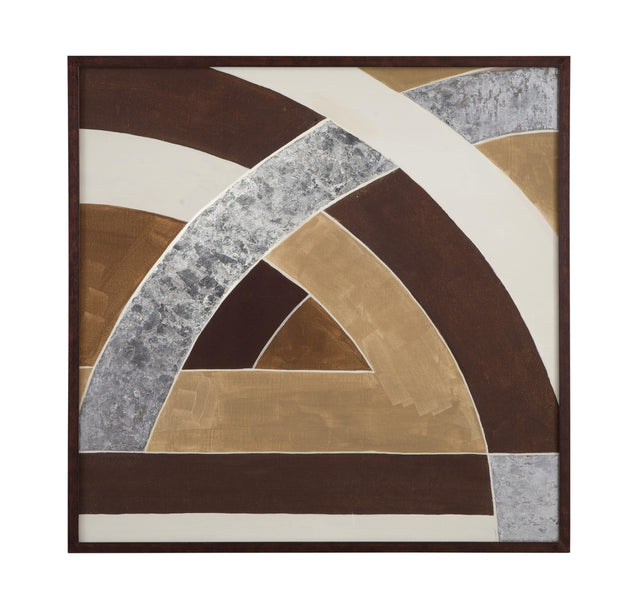 Bassett Brown Neutral Geometry II Framed Print