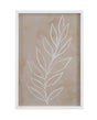 Bassett White Leaf Line Art III Framed Print