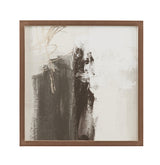 Bassett Cream, Ivory, Bronze Frame Neutral Contrast Brush Framed Print