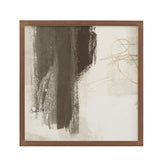 Bassett Cream, Ivory, Bronze Frame Neutral Contrast Stroke Framed Print