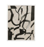 Bassett Gray, Black, Tan, Matte White Frame Ink Maze II Framed Print