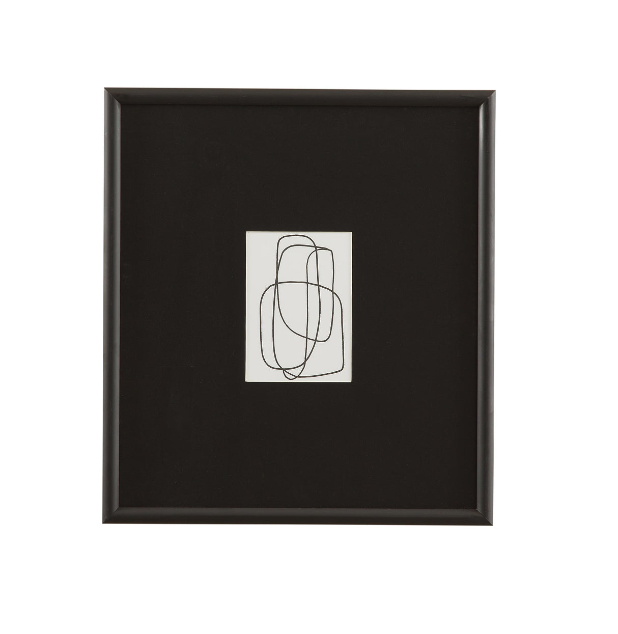 Bassett Black, White, Soft Black Frame Form Study XI Framed Print