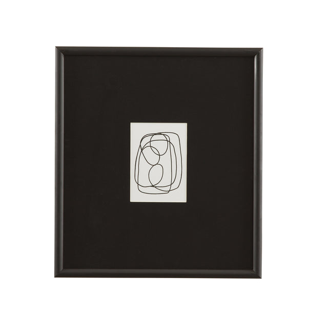 Bassett Black, White, Soft Black Frame Form Study X Framed Print