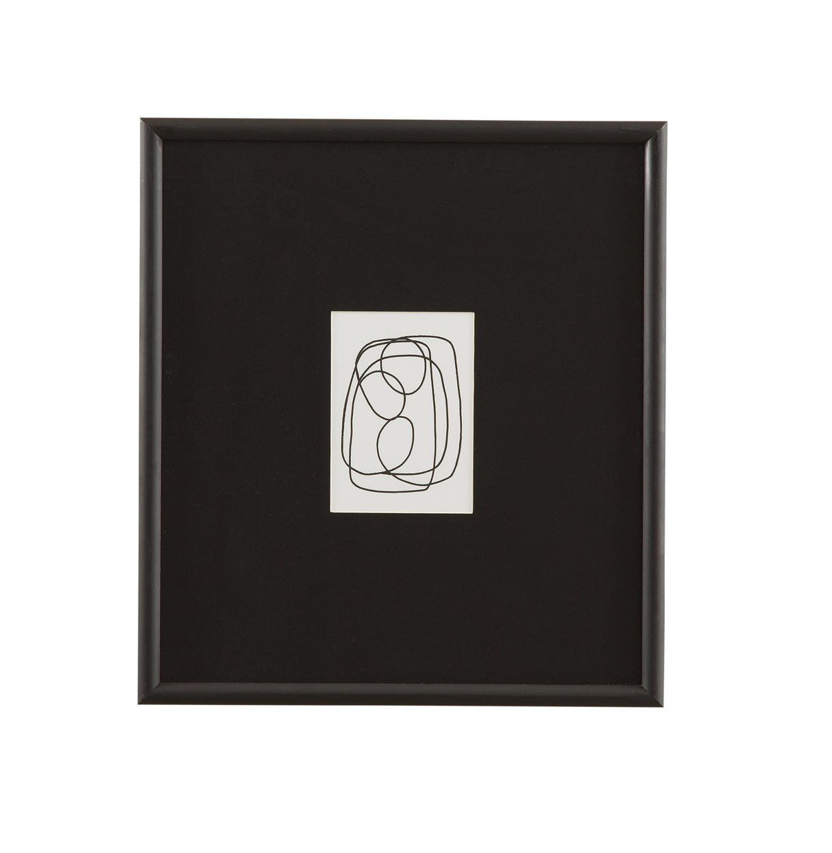 Bassett Black, White, Soft Black Frame Form Study X Framed Print