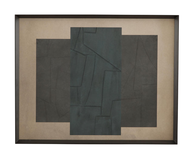 Bassett Charcoal, Black, Taupe Soft Slate II Framed Print