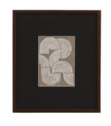 Bassett Black, White, Dark Walnut Neutral Strokes II Framed Print