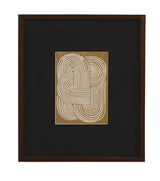 Bassett Black, White, Dark Walnut Neutral Strokes III Framed Print