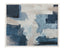Bassett Blue, White, Gray, Matte White Frame Blue Construction Framed Print