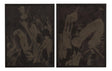 Bassett Charcoal Gray, Matte Black Frame Rain Shadow Framed Print s/2