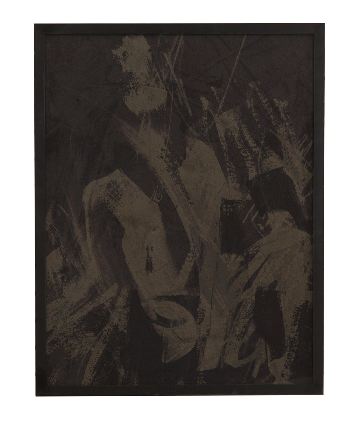 Bassett Charcoal Gray, Matte Black Frame Rain Shadow I Framed Print