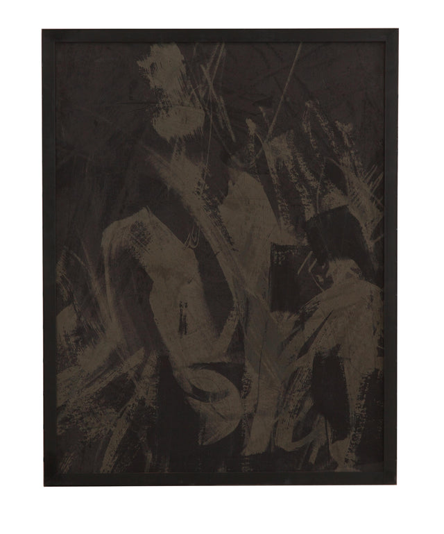 Bassett Charcoal Gray, Matte Black Frame Rain Shadow I Framed Print