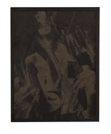 Bassett Charcoal Gray, Matte Black Frame Rain Shadow I Framed Print