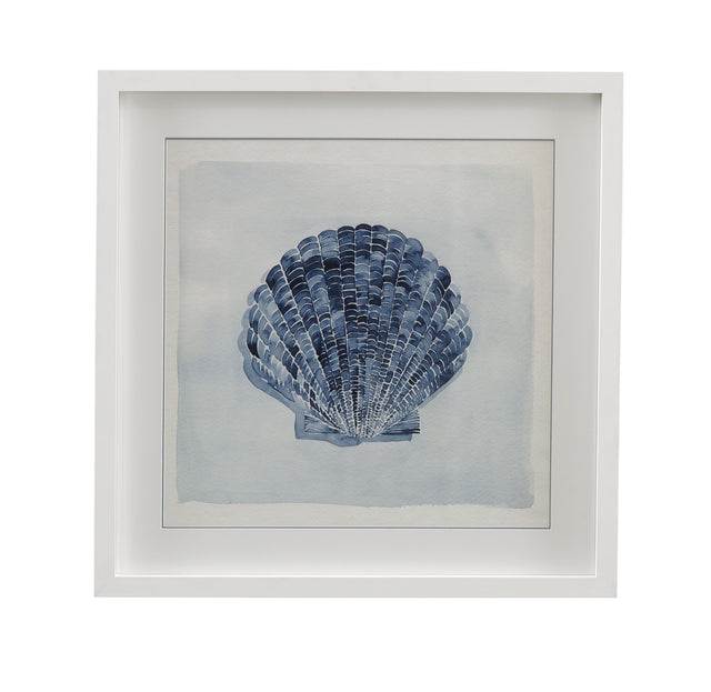 Bassett Blue, White Frame Blue Treasure I Framed Print
