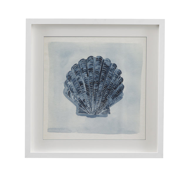 Bassett Blue, White Frame Blue Treasure II Framed Print