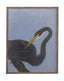 Bassett Black, Blue, Distressed Brown Frame Bayou Heron I Framed Print