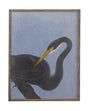 Bassett Black, Blue, Distressed Brown Frame Bayou Heron I Framed Print