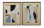 Bassett Black, Teal Blue, Brown, Beige, Blush, Dark Brown Frame Curved Vision Framed Print s/2
