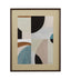 Bassett Black, Teal Blue, Brown, Beige, Blush, Dark Brown Frame Curved Vision Shapes Framed Print