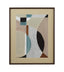Bassett Black, Teal Blue, Brown, Beige, Blush, Dark Brown Frame Curved Vision Contours Framed Print