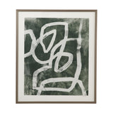 Bassett Green, Off White, Gray, Pewter Frame Chalk Line I Framed Print