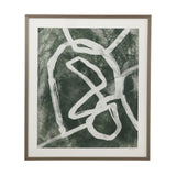 Bassett Green, Off White, Gray, Pewter Frame Chalk Line II Framed Print