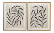 Bassett Black, White, Tan, Gold Frame Emerging Weeds Framed Print s/2