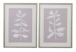 Bassett Lavender, White, Silver Frame Fresh Leaves Framed Print s/2