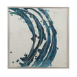 Bassett Rich Teal Blue, Silver Frame Embellished Blue Circle II Framed Print-131